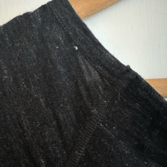 Ganni x Anthropologie Charcoal Scoop Neck Fit Flare Mini Cotton Dress Small - Picture 5 of 6